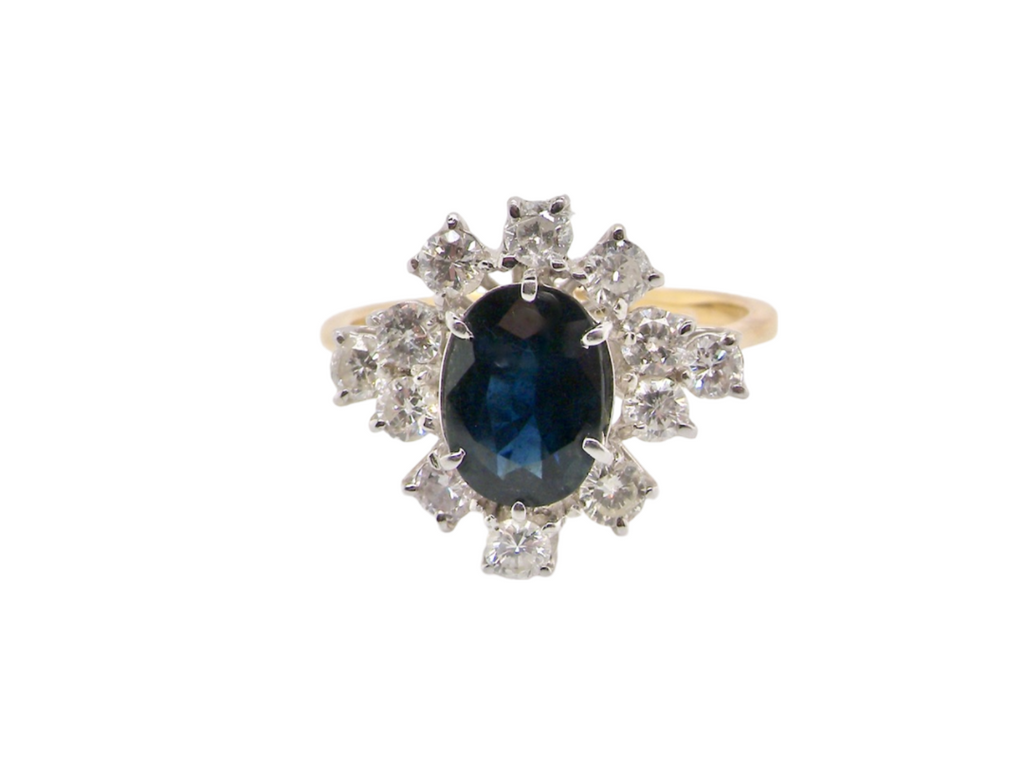An impressive Sapphire and Diamond Ring