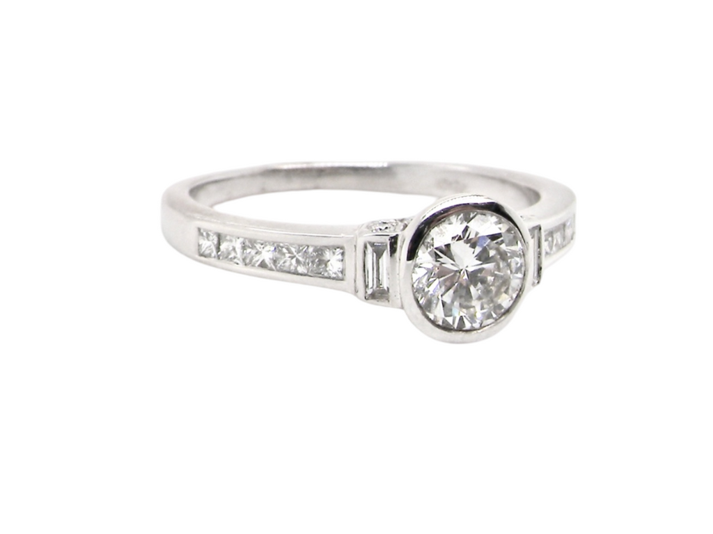 white gold Solitaire Diamond Ring