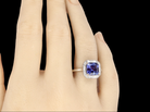 Platinum  Tanzanite and Diamond ring