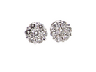 A pair of diamond cluster earrings