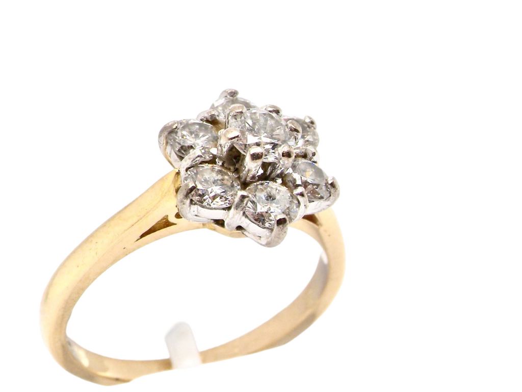 traditional diamond cluster ring