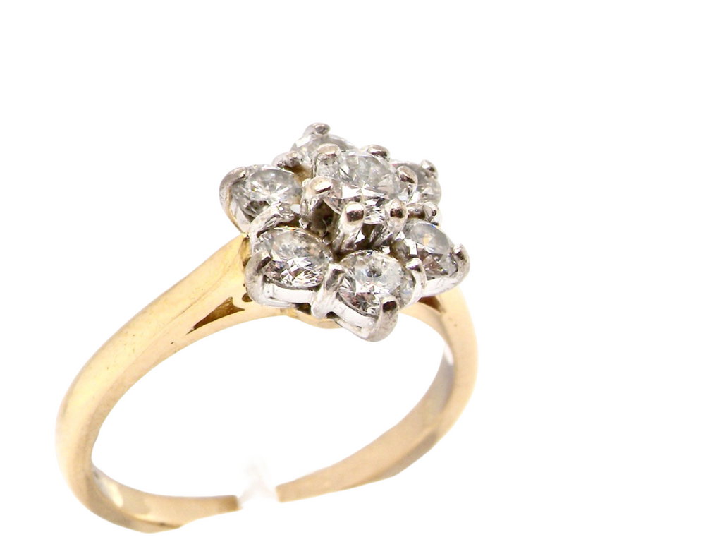 traditional diamond cluster ring