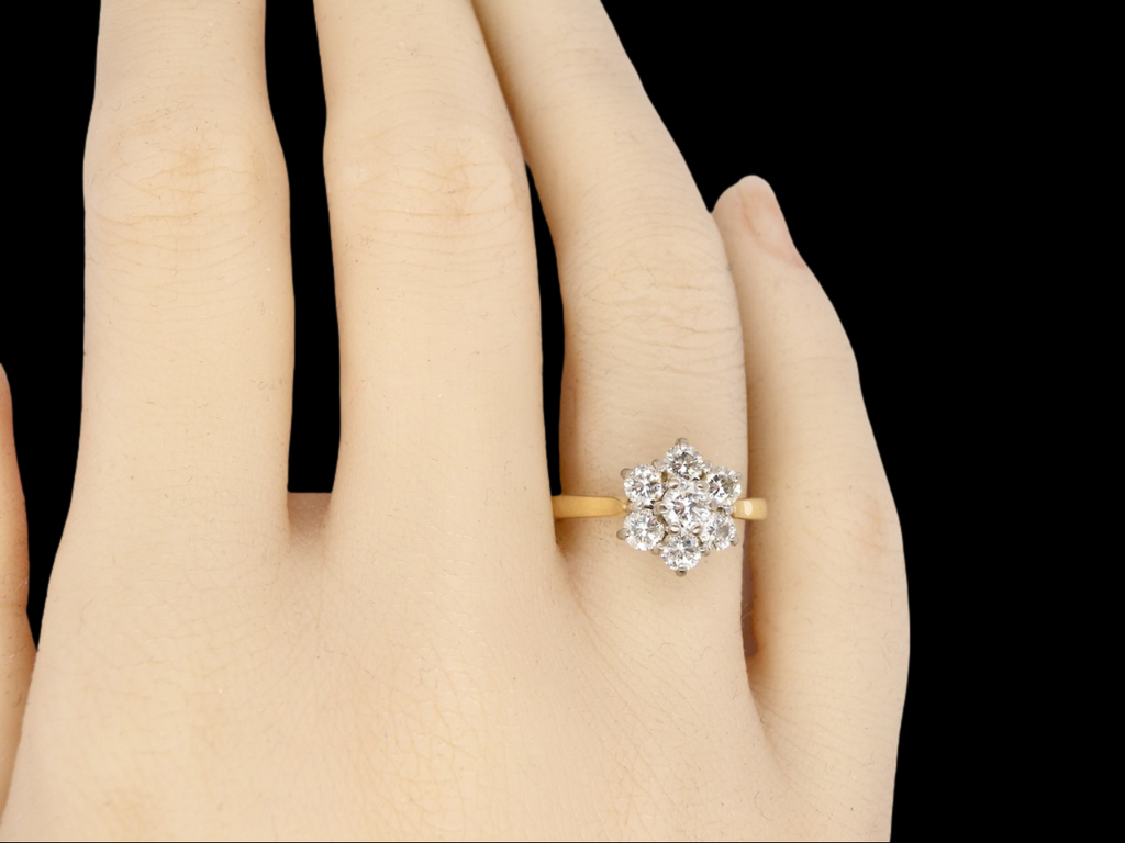 Iconic diamond cluster ring