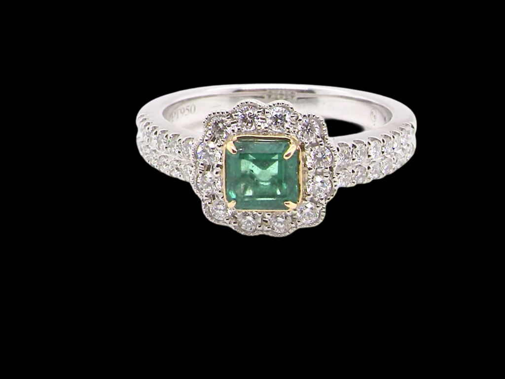 A fine emerald and diamond ring