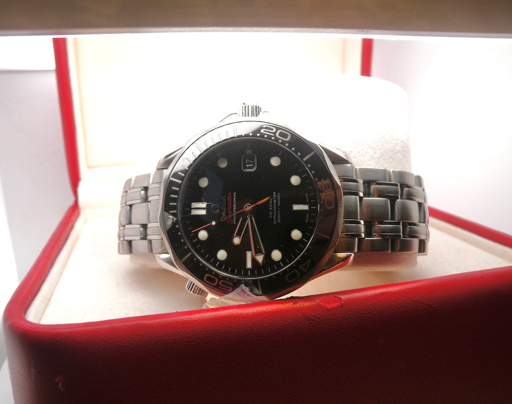 cased Omega Seamaster wrist watch