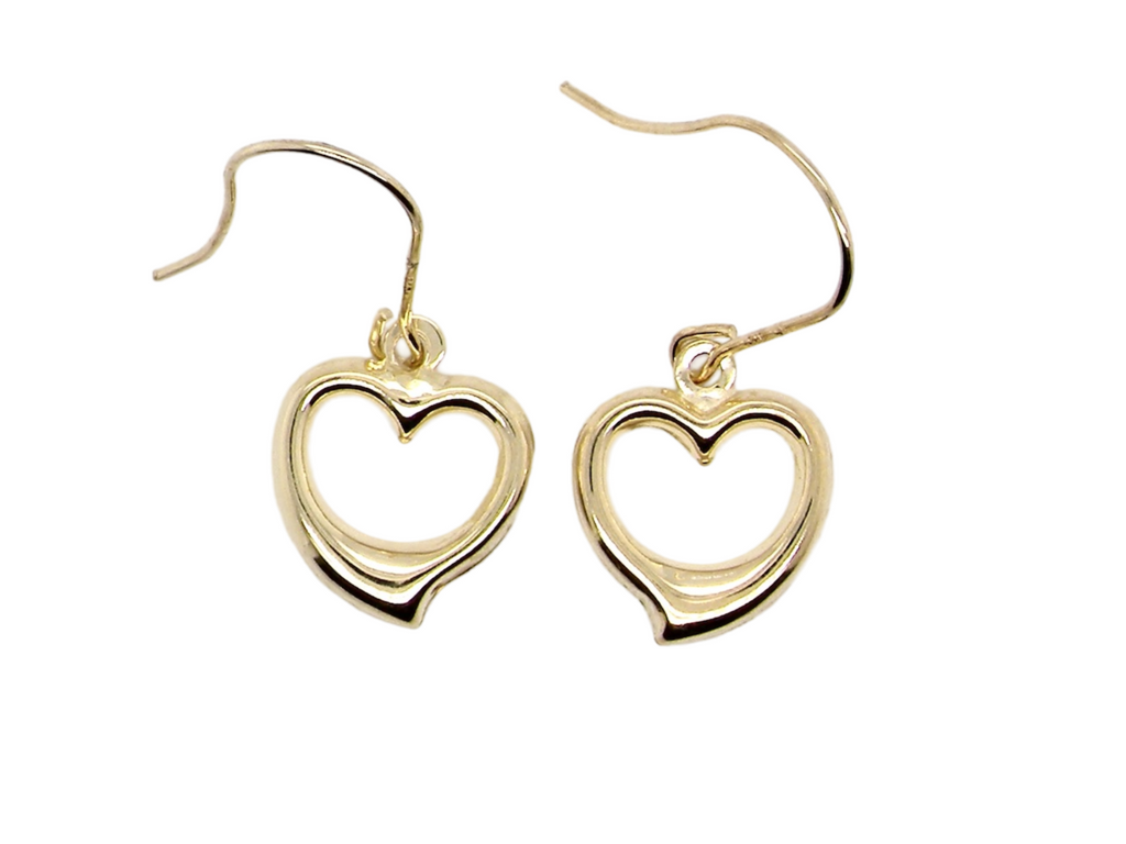  heart shaped drop earrings