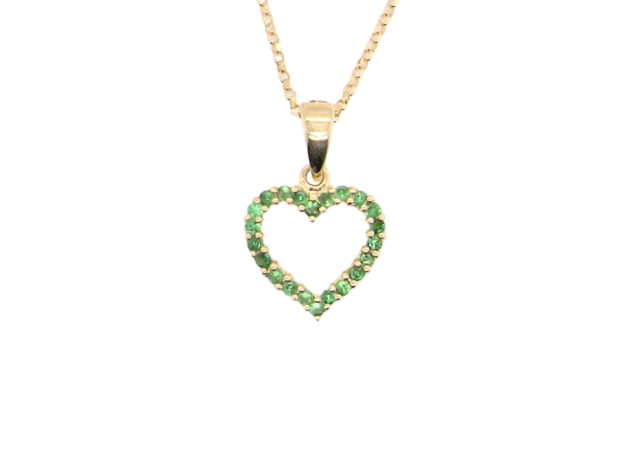 An open heart pendant