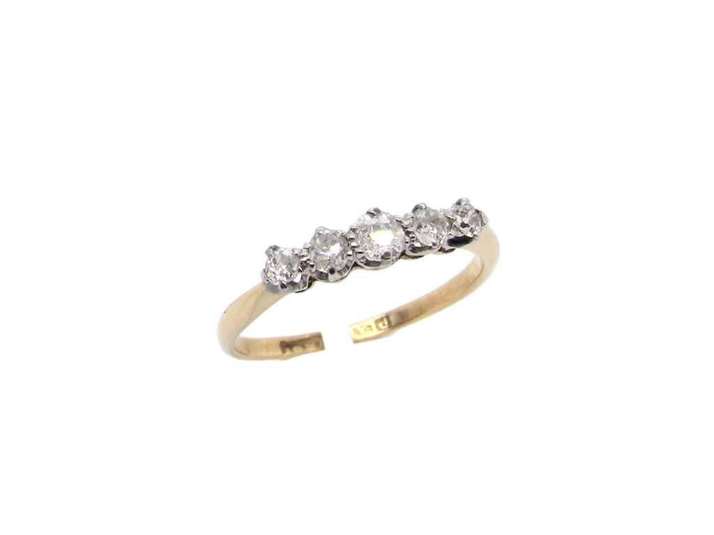 5 stone diamond ring