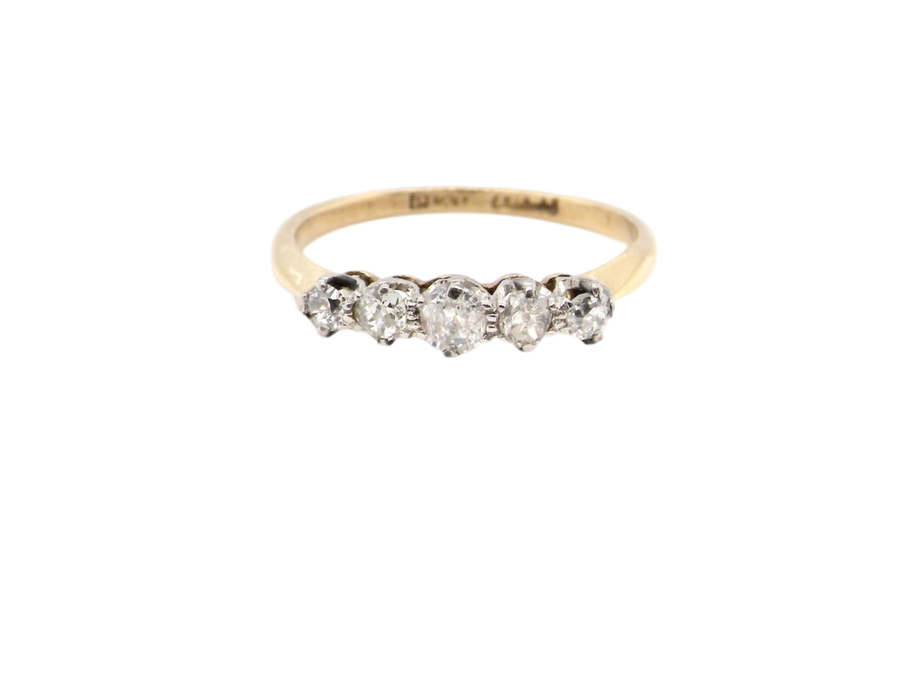  five stone diamond ring