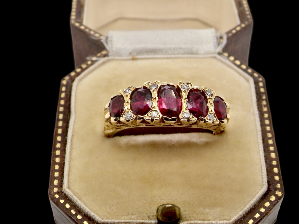 Victorian style Ruby and Diamond ring
