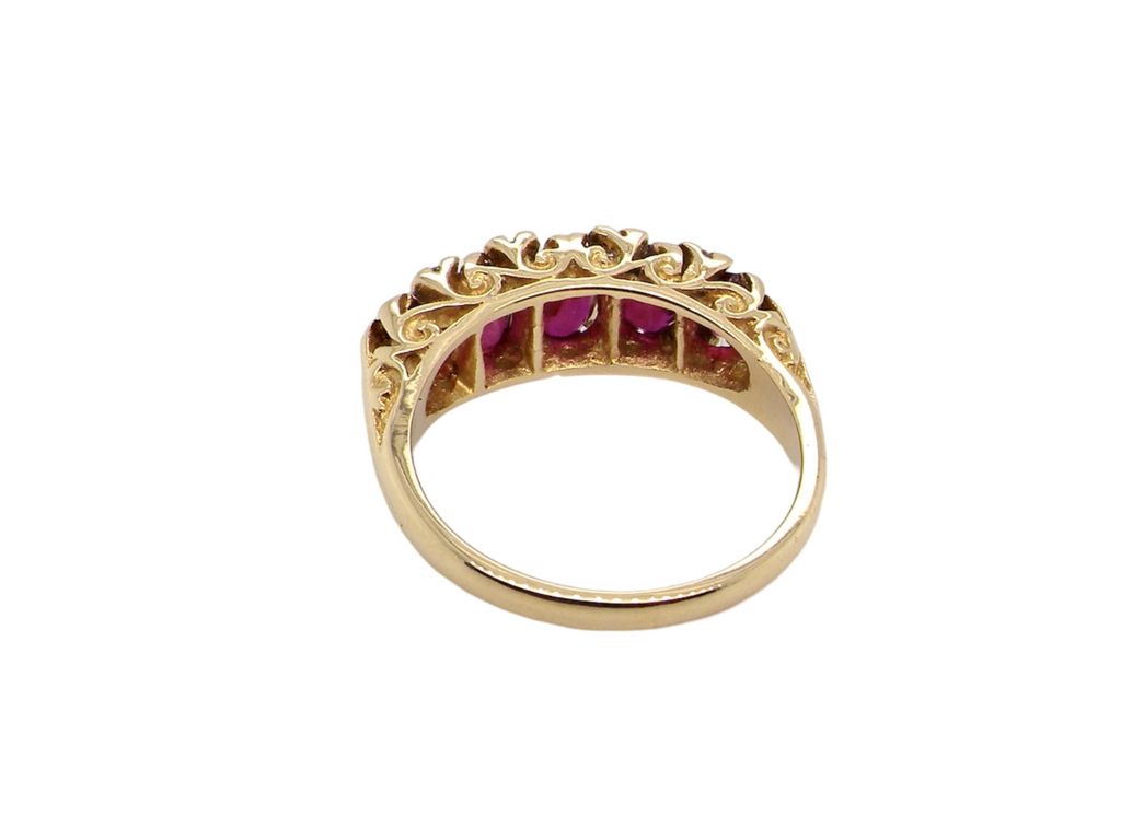 rear view  Ruby and Diamond ring