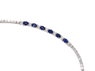 white gold  sapphire and diamond bracelet