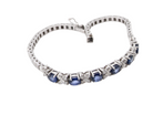 A sapphire and diamond bracelet