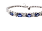 A sapphire and diamond bracelet