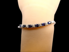 A modern white gold sapphire and diamond bracelet