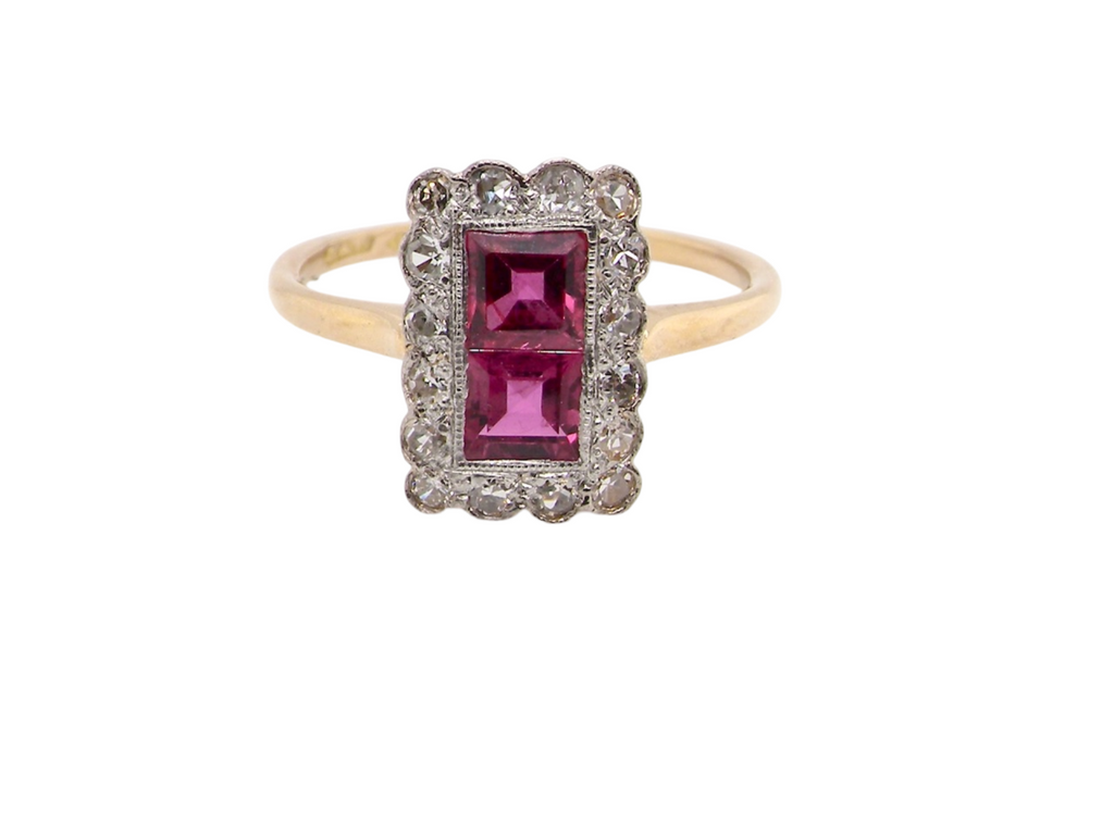 A fine Art Deco ruby and diamond ring