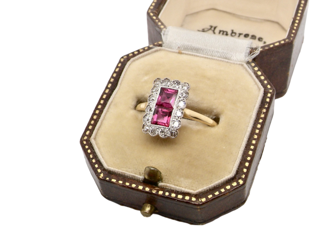 A fine  ruby and diamond ring