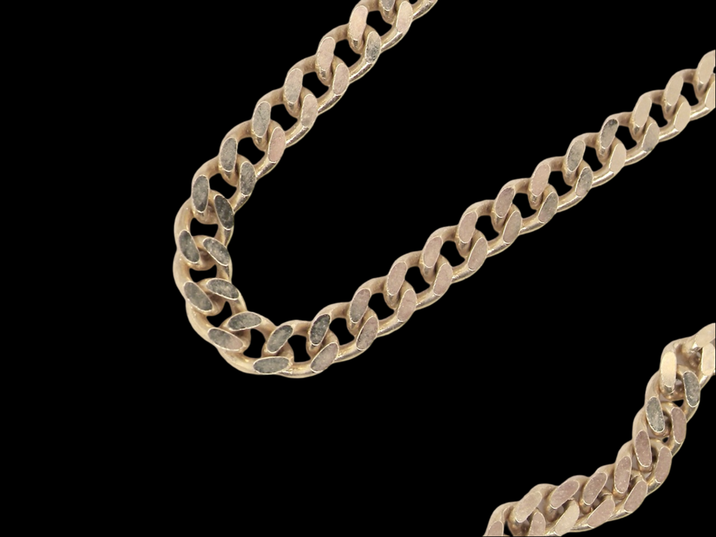 9 carat gold curb link neck chain