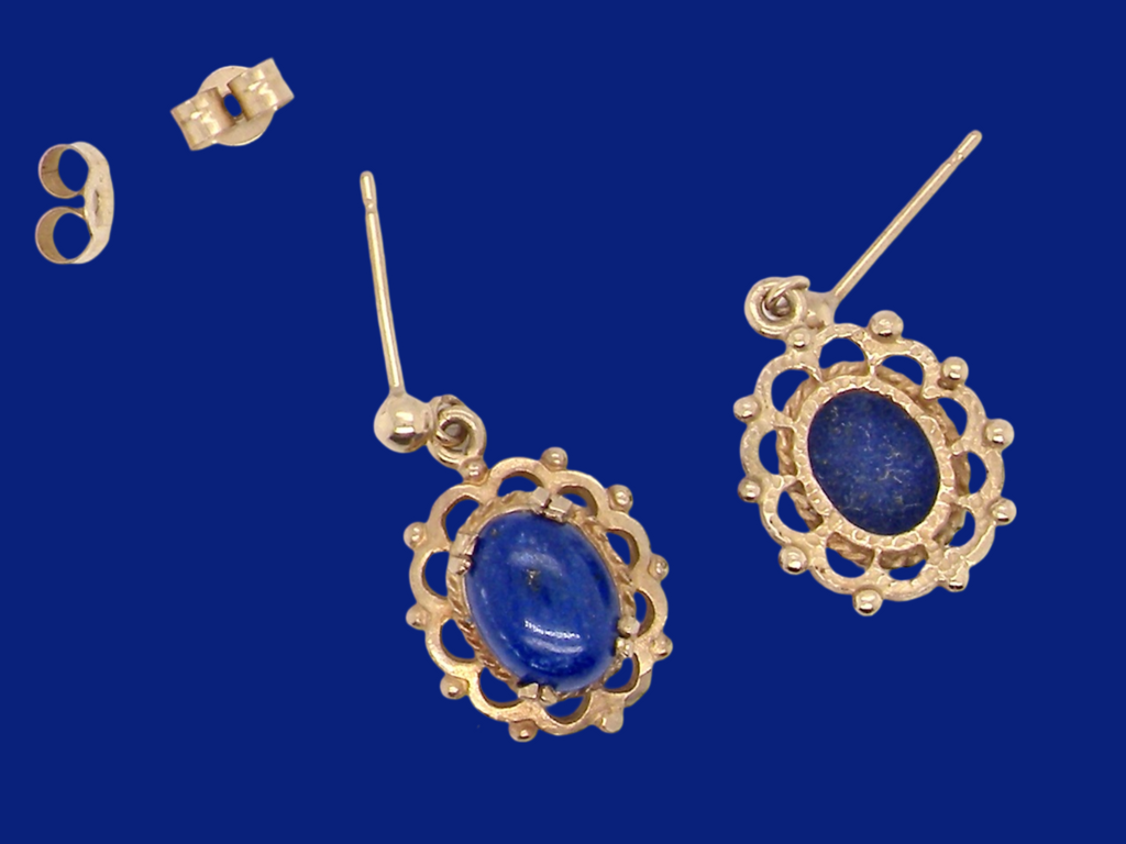 lapis lazuli drop earrings