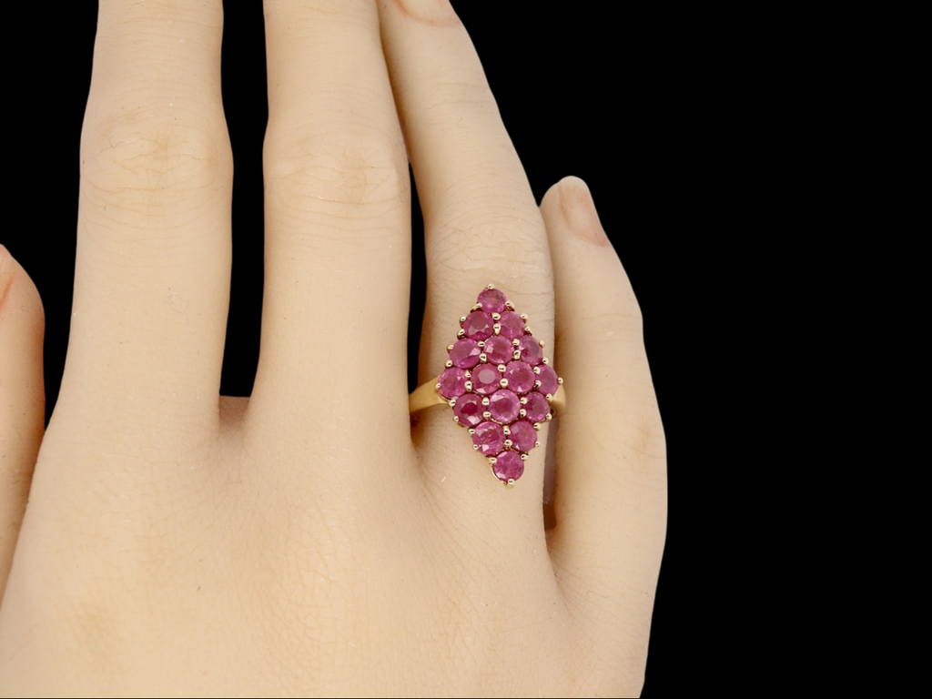  navette shaped ruby dress ring
