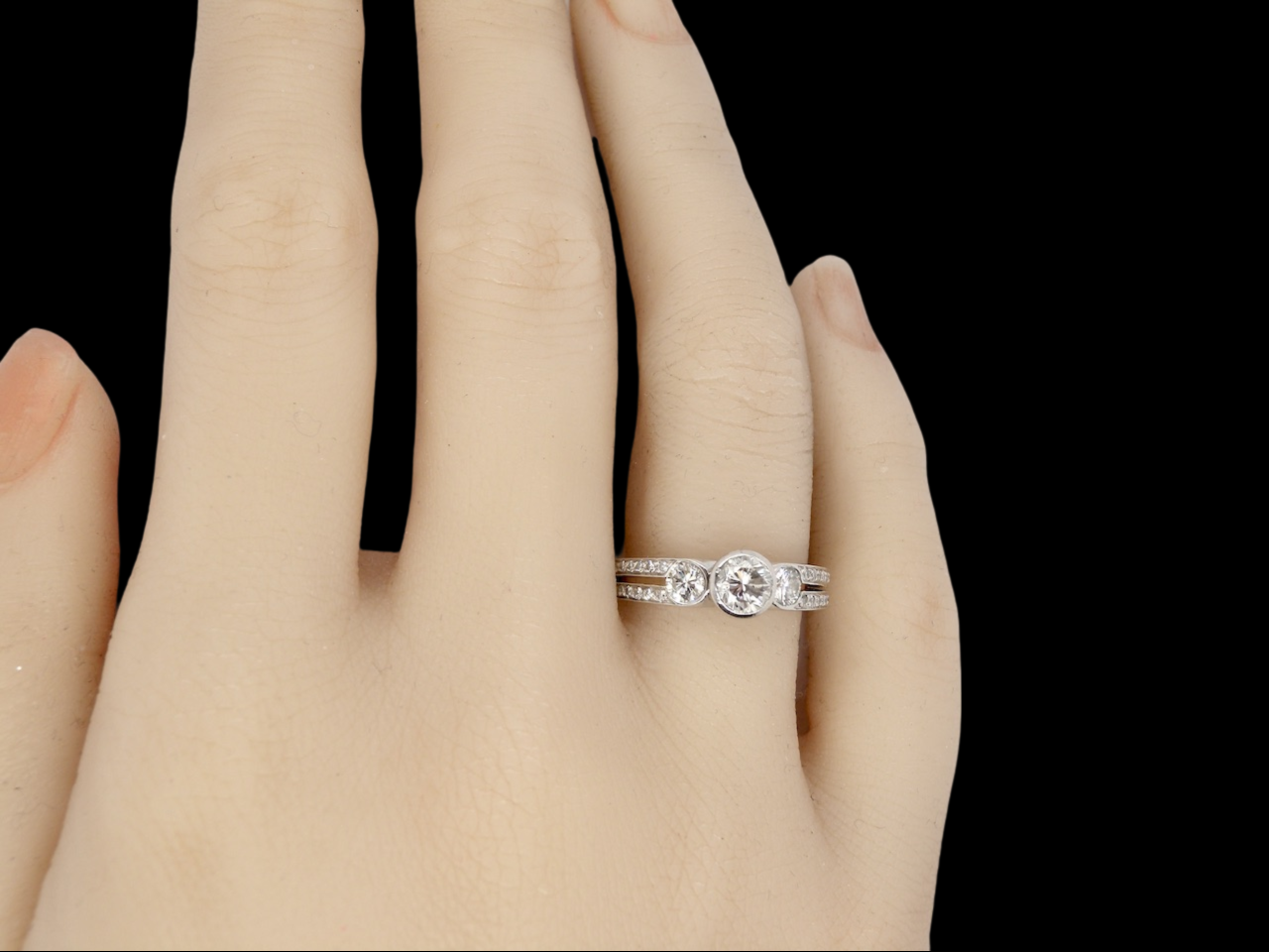 An impressive single stone diamond ring