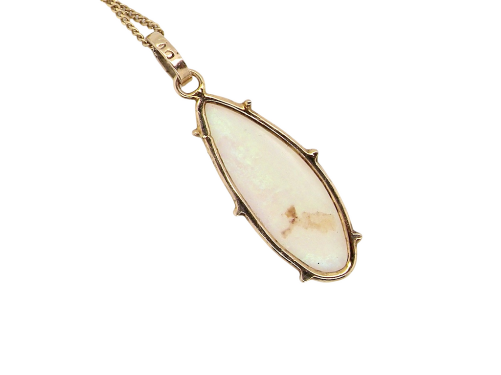 rear view opal pendant
