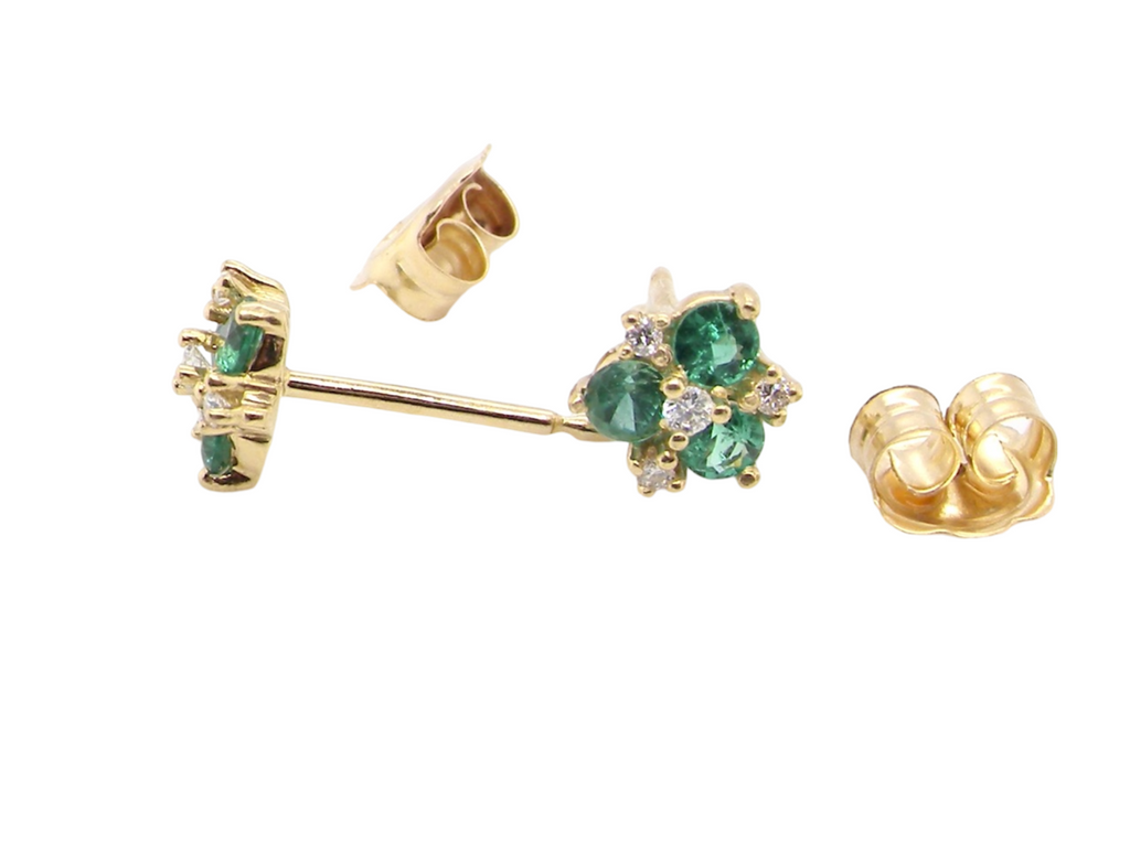  emerald and diamond earrings