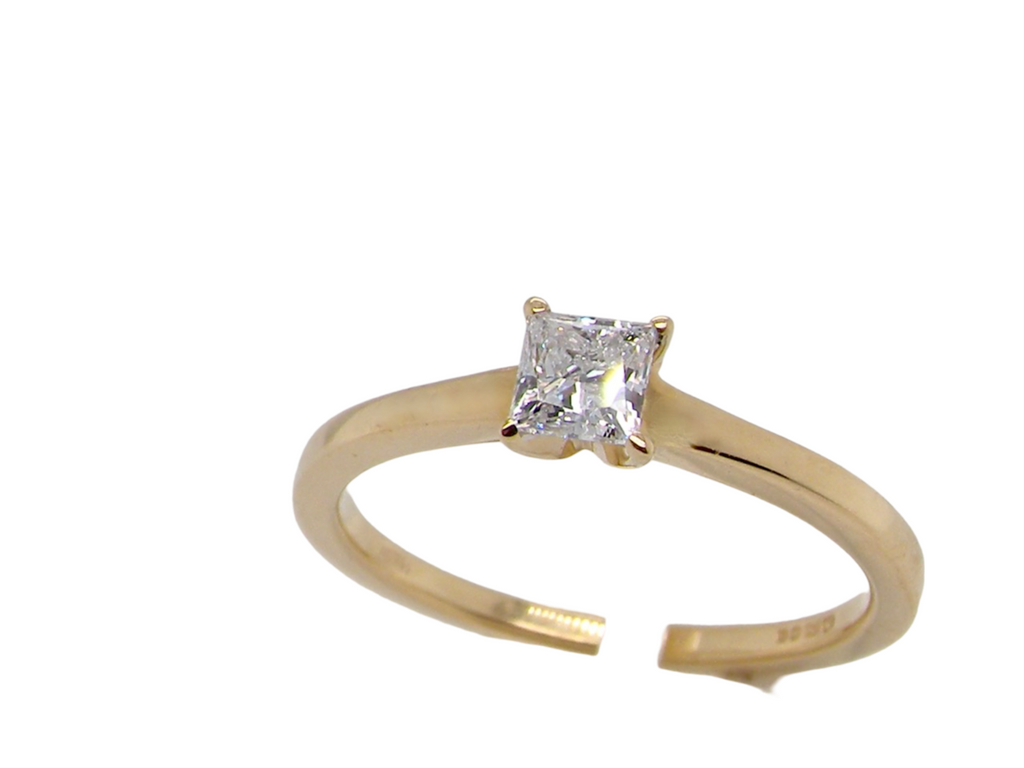 Princess Cut solitaire Diamond Ring