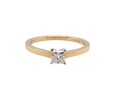 A Princess Cut solitaire Diamond Ring