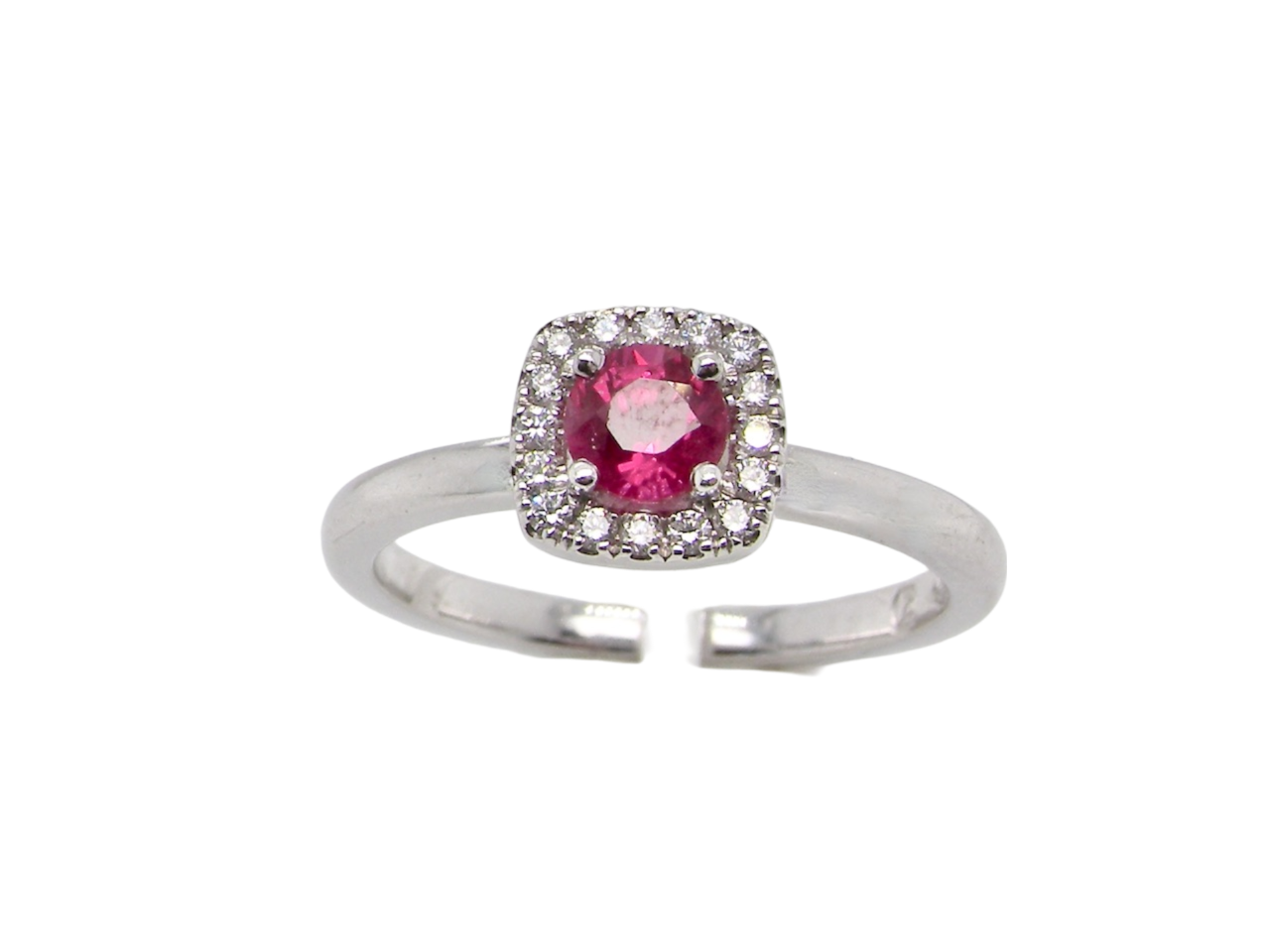  ruby an d diamond cluster ring