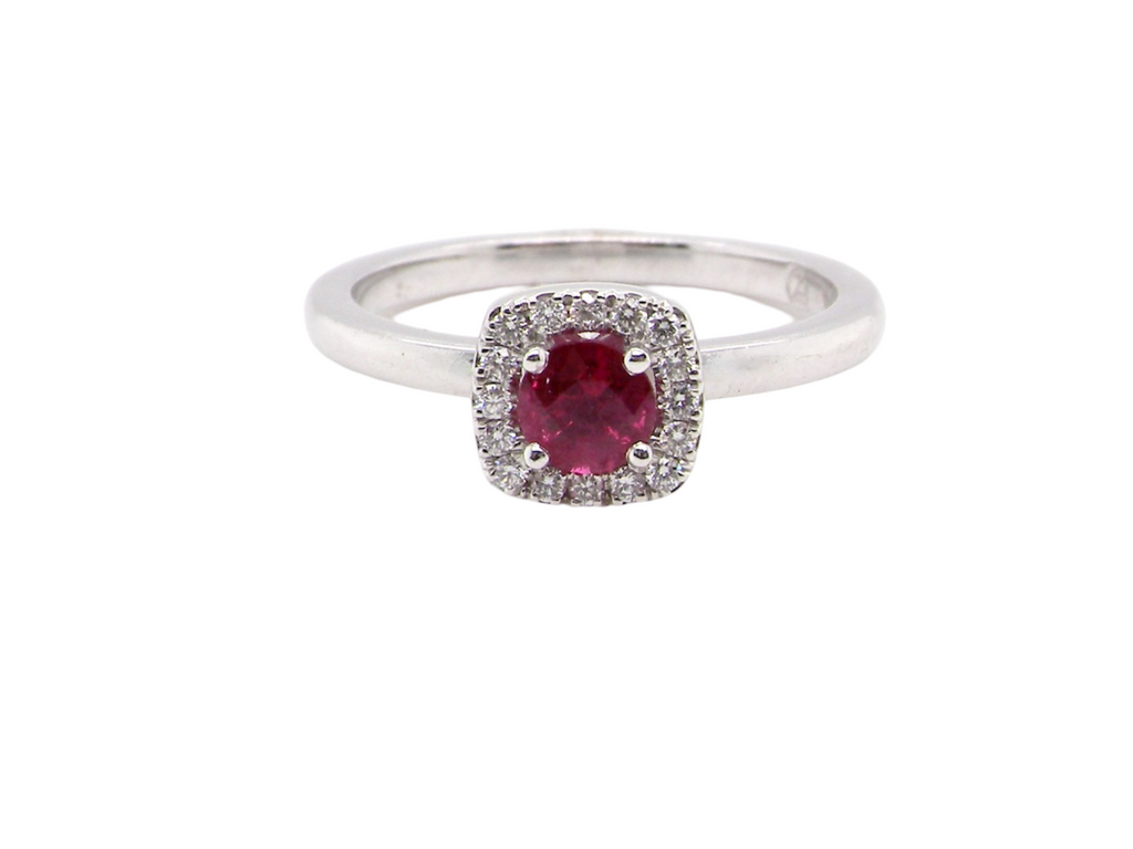  ruby and diamond  ring