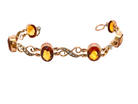 An Edwardian citrine and pearl bracelet