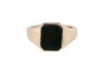 A bloodstone signet ring