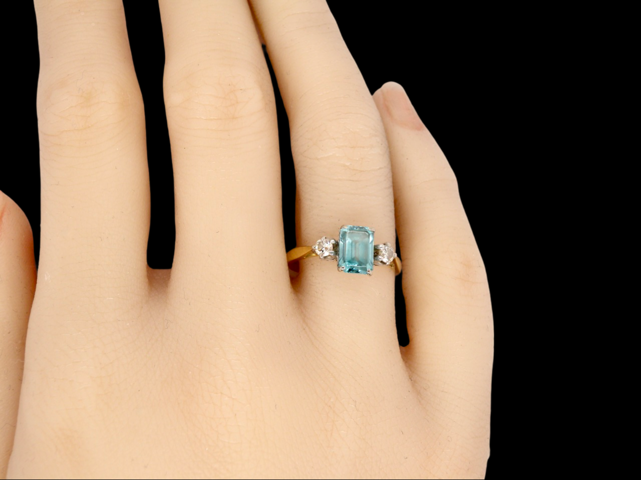 zircon and diamond ring