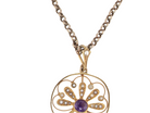 An Antique Amethyst & Pearl Pendant