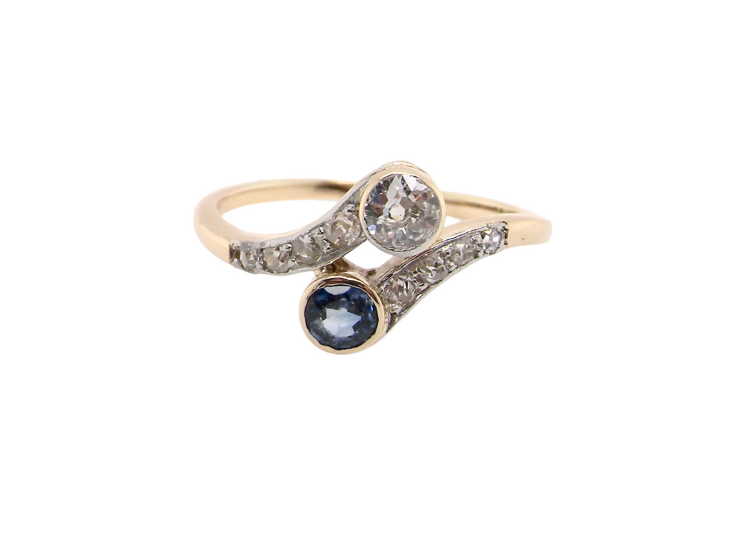 An antique Sapphire and Diamond Ring