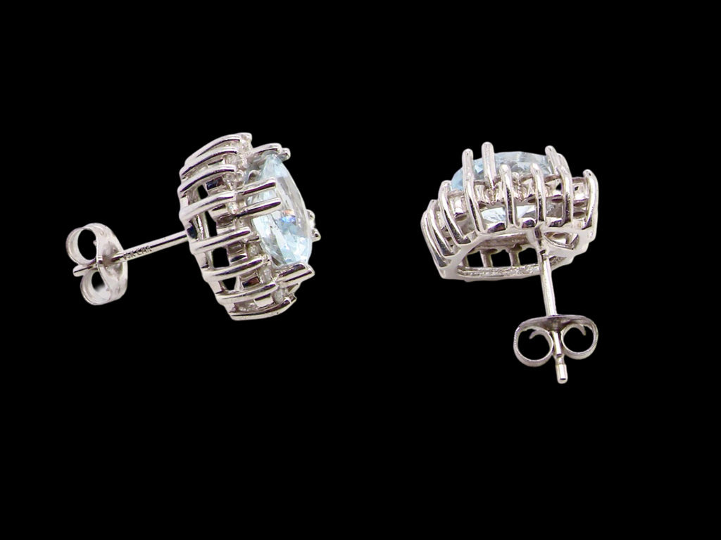 Aquamarine & Diamond earrings