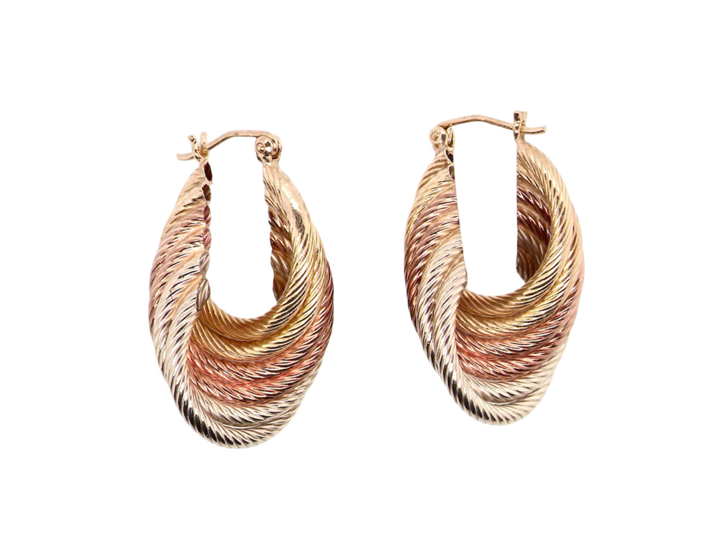 A pair of hoop earrings