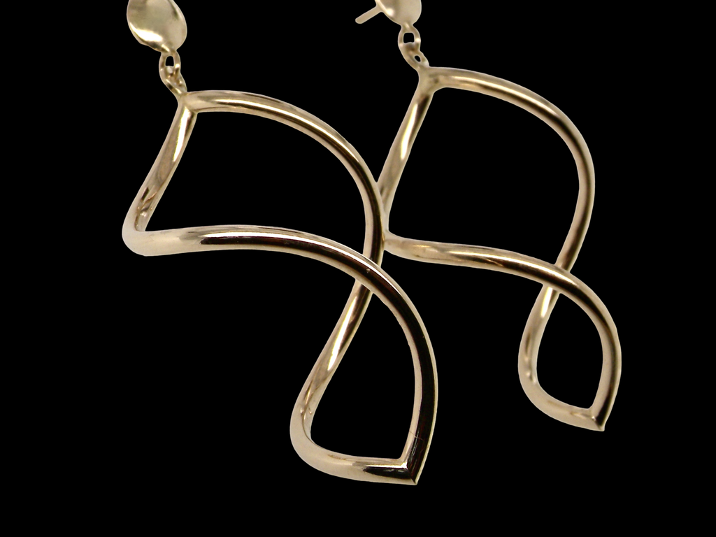 A pair of swirly  drop earrings