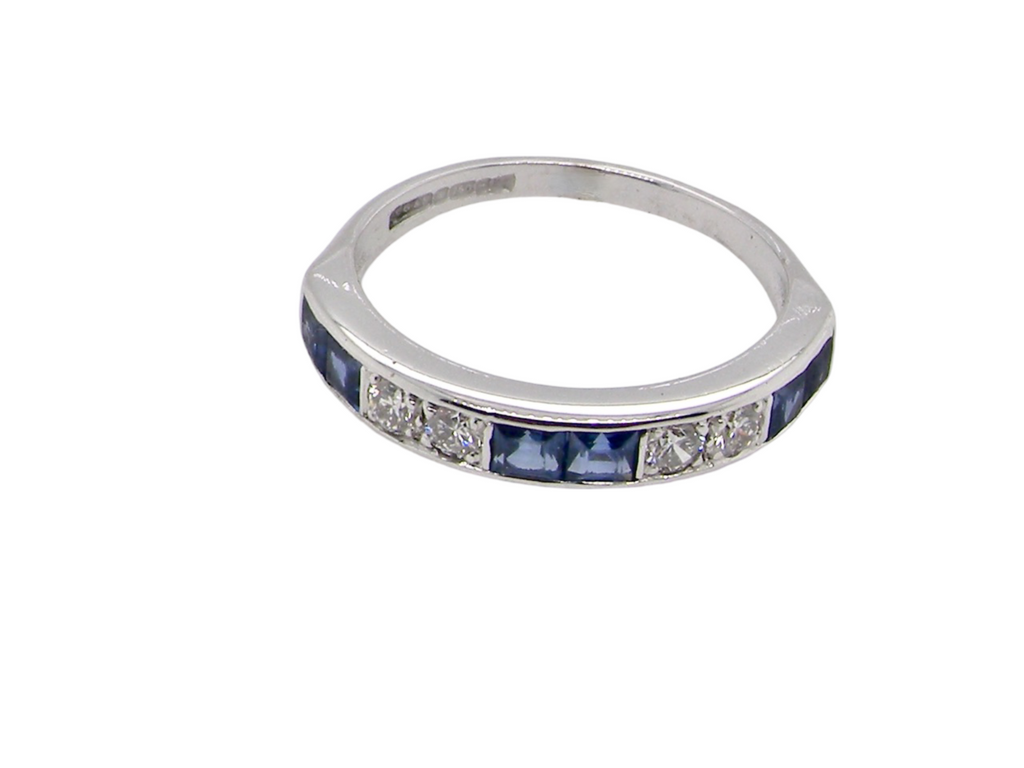 A Sapphire and Diamond  Ring