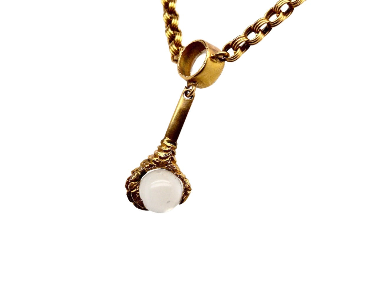  gold Moonstone Pendant