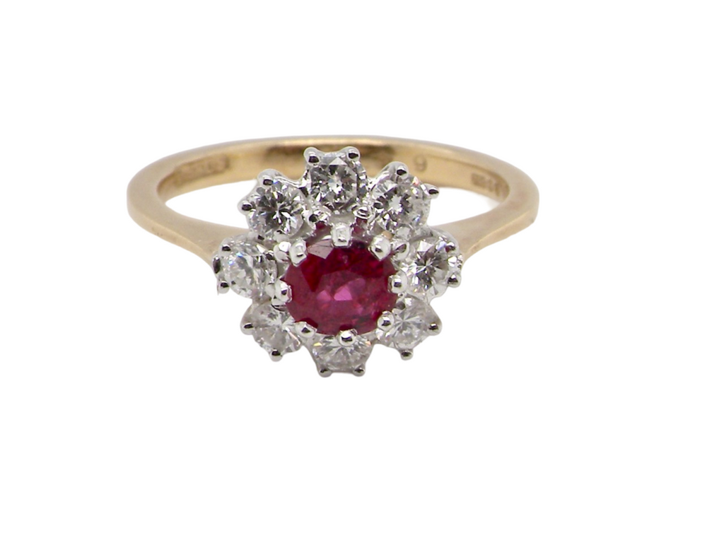 A ruby and diamond  ring