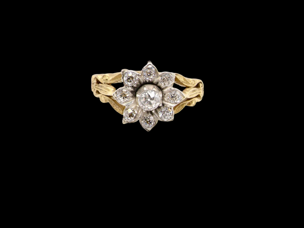  vintage diamond cluster ring