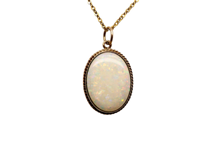 A white opal pendant