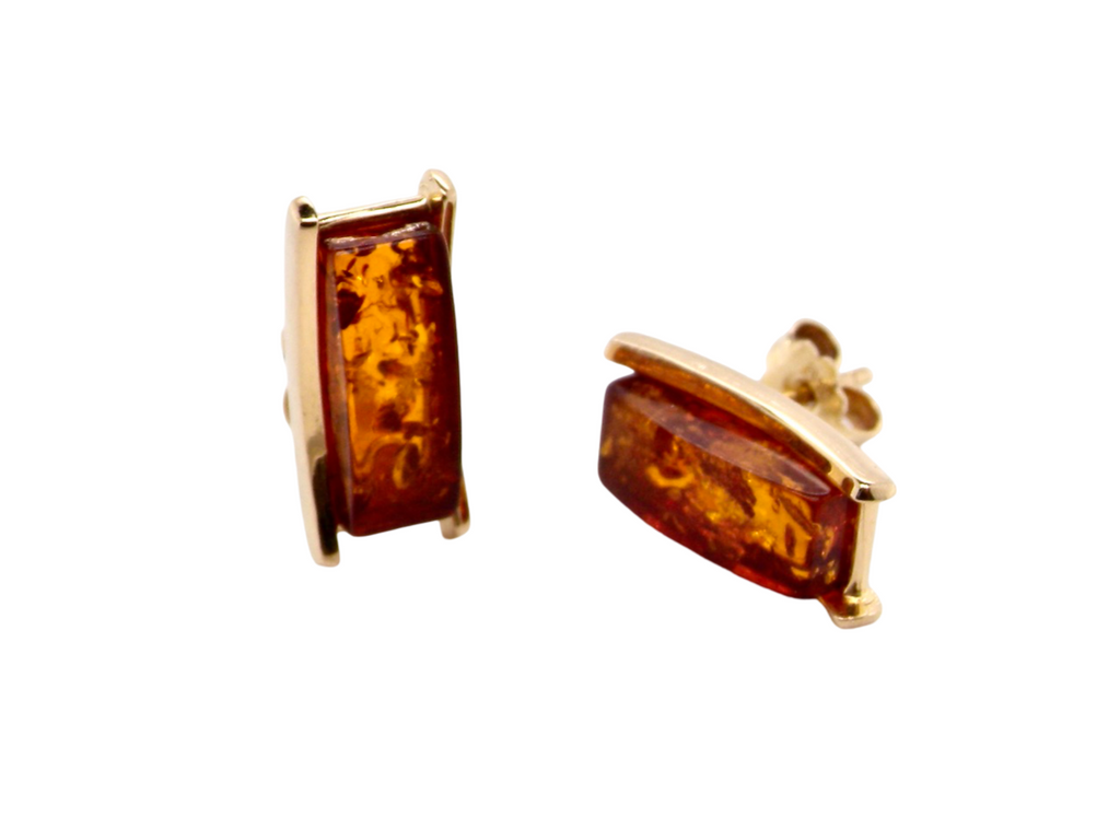 gold Amber earrings