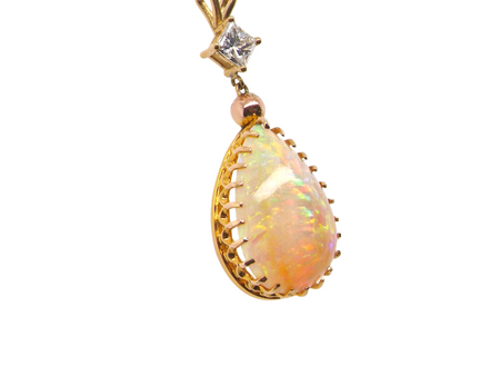 A fine Opal and Diamond Pendant