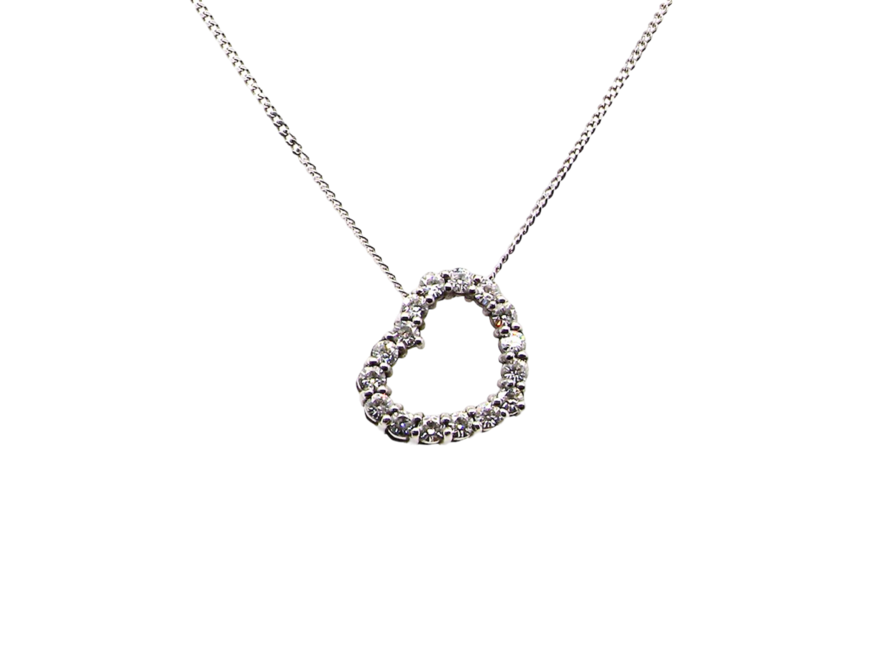 A diamond heart pendant