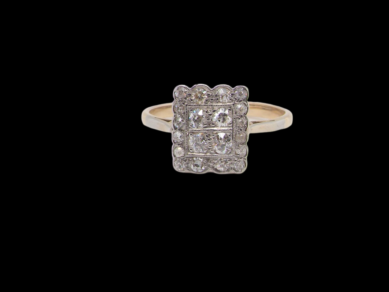 Edwardian Diamond Cluster Ring