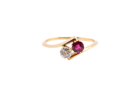 A two stone Ruby and Diamond ring