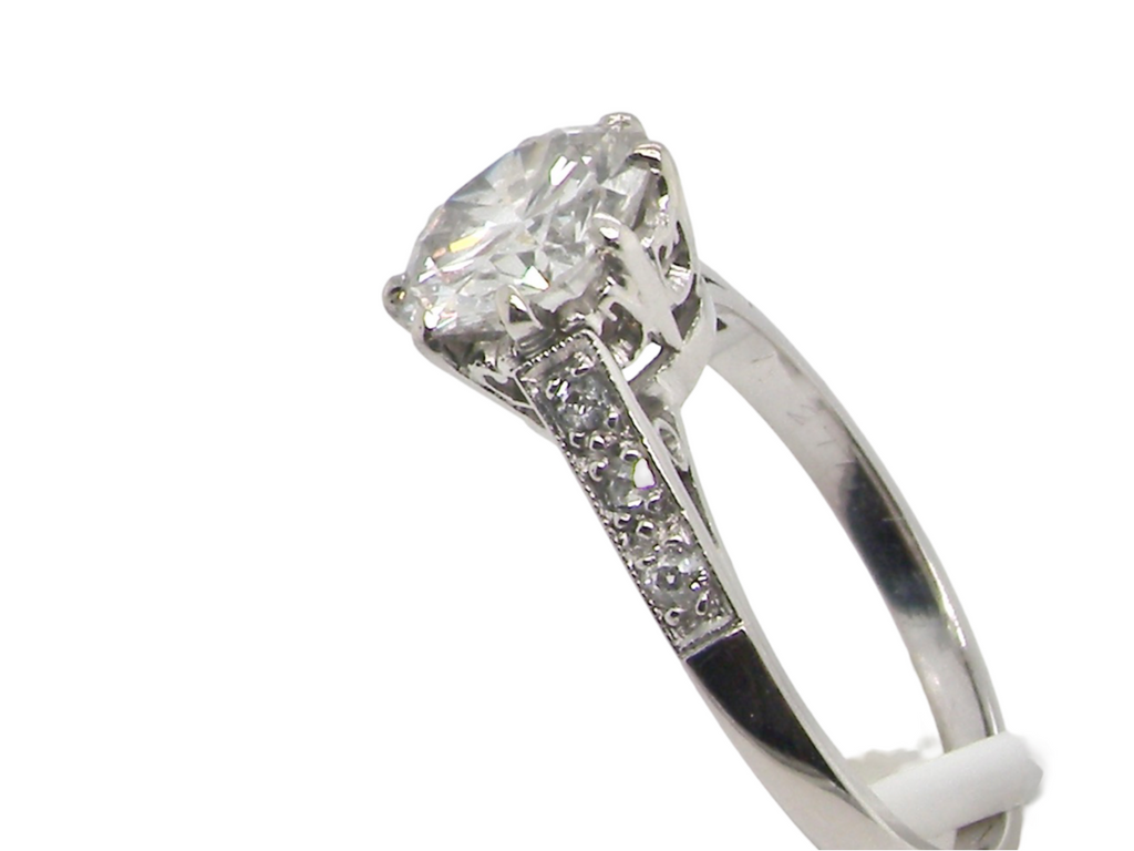 Solitaire ring side view